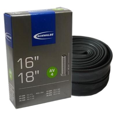 Schwalbe AV4 Bike Inner Tube 16 x 3/8 18 x Schrader Valve 40mm 