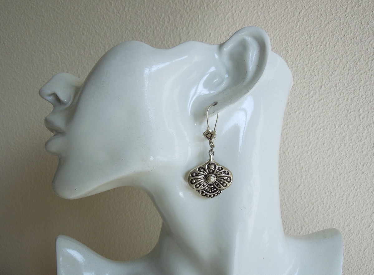 925 Silver Earrings 10.3 g/5.0 x 2.4 cm | eBay