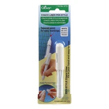 Clover Pen Style Chaco Chalk Liner White Fabric Marking Pen