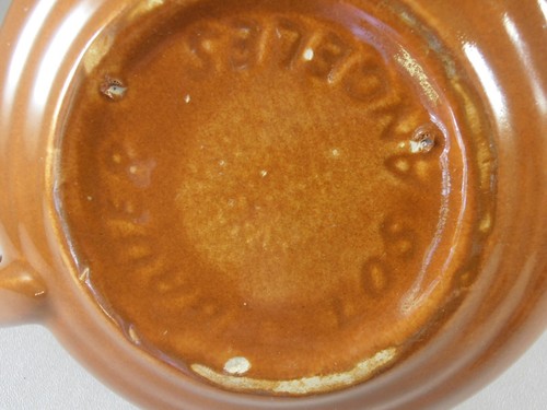Brocca vintage Bauer Pottery arancione bruciato con ghiaccio labbra latte succo acqua - Foto 6 di 6