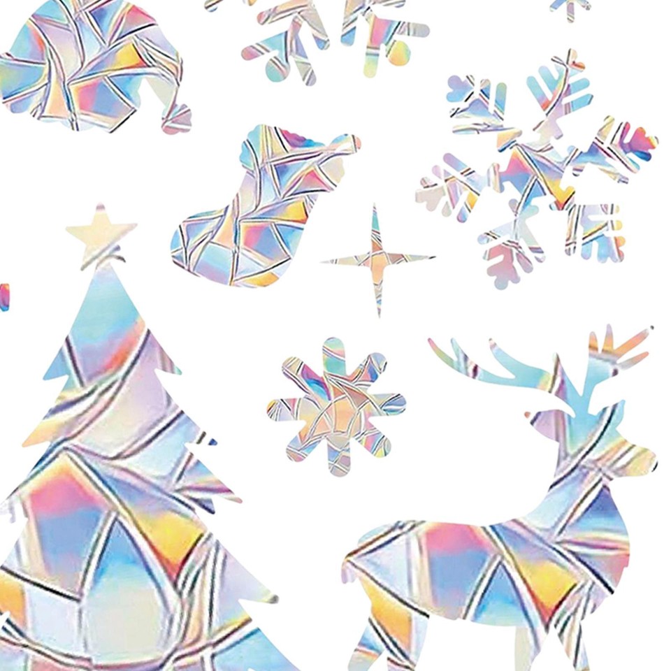 2Pcs Christmas Window Clings 2023 Xmas Christmas Window Stickers