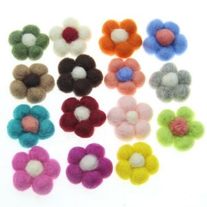Détails Sur 5pcs Laine Feutre Fleur Feutre Boules Bricolage Noël Décoration Bijoux Accessoires Afficher Le Titre Dorigine
