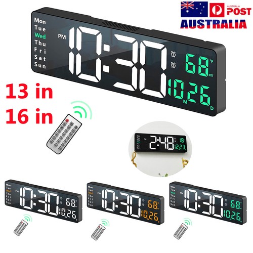 Digital Large Big Jumbo LED Wall Desk Clock Display W/ Calendar
