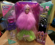 Barbie Extra Deluxe Doll 30 Looks Flexible Joints Pink Hair Accessories Pet NEW