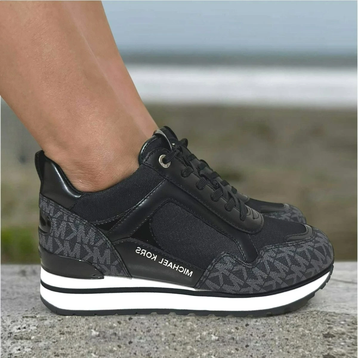 Black michael kors trainers cheap womens