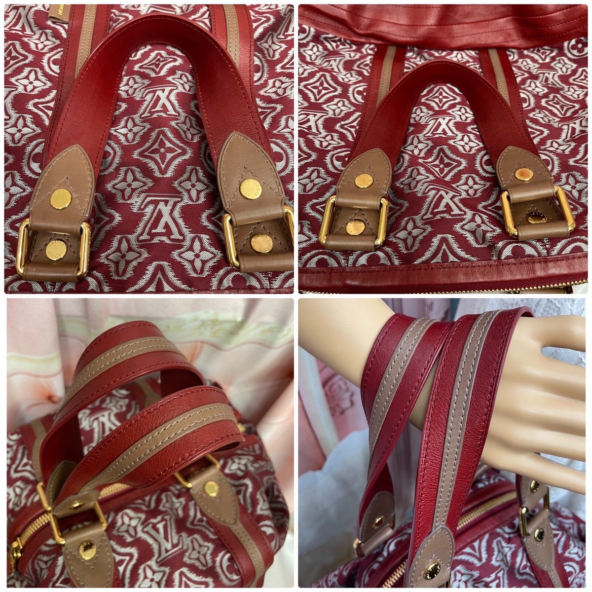 LOUIS VUITTON Limited ED Bordeaux Jacquard Monogram Aviator Bag