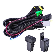 H11 Fog Light Wiring Harness Socket Wire LED Indicator Switch Kit 12V 40A Relay