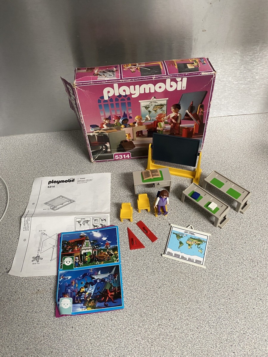 Playmobil 5314 Victorian School Classroom Set Incomplete w/Box