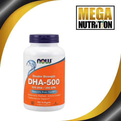 NOW Foods DHA 500/EPA 250 Double Strength 180 Softgels | Omega-3 Fish Oils  | eBay