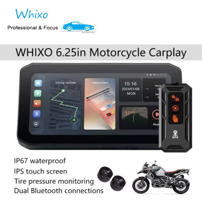 WHIXO Android Wireless Carplay Auto Moto Stereo, IPS, Tire Pressure Monitoring