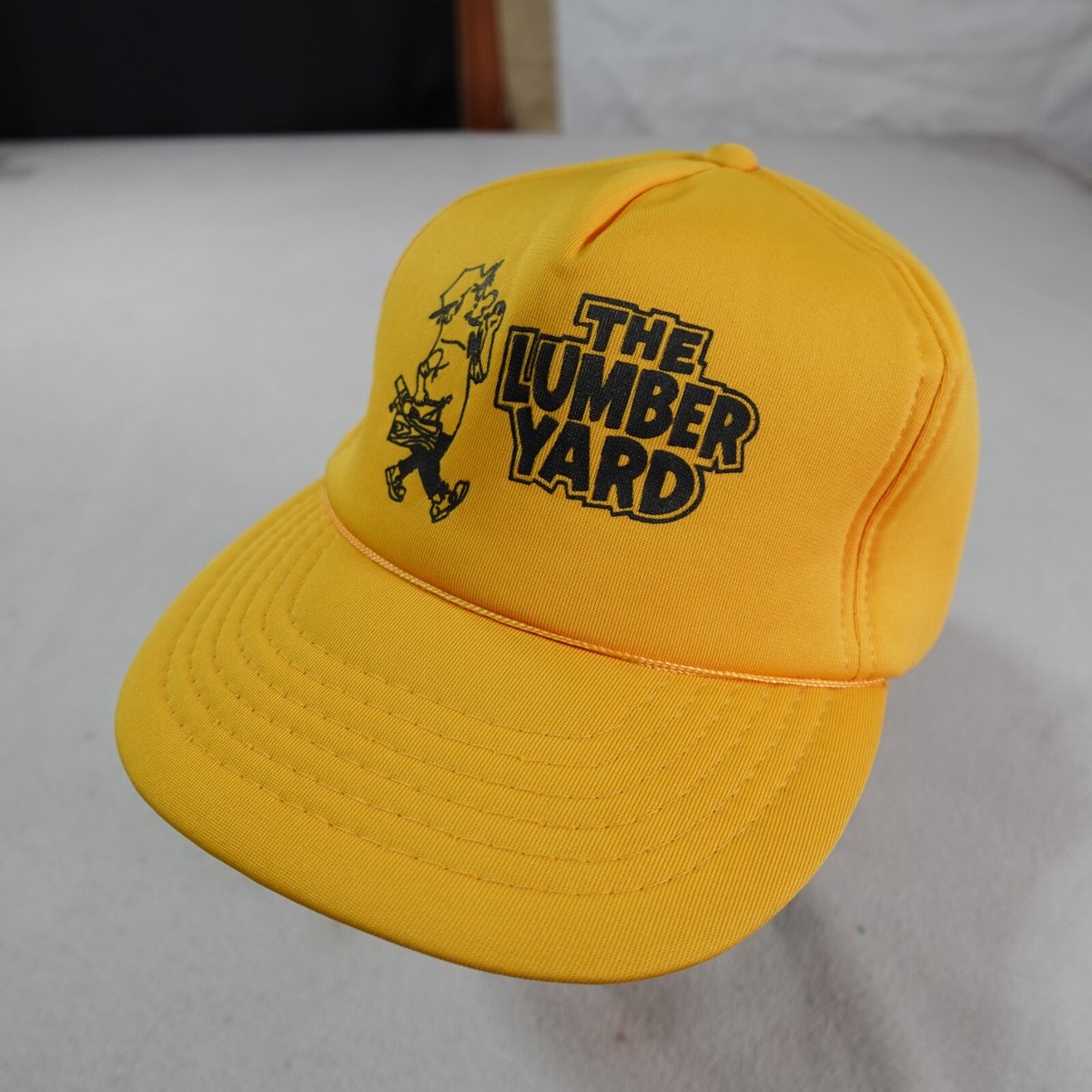 Vintage Trucker Hat Mens Snap Back Yellow Rope The Lumber Yard