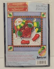 Holiday Simplicities by Janlynn "I Love Winter" Snowman Cross Stitch Kit Craft 
