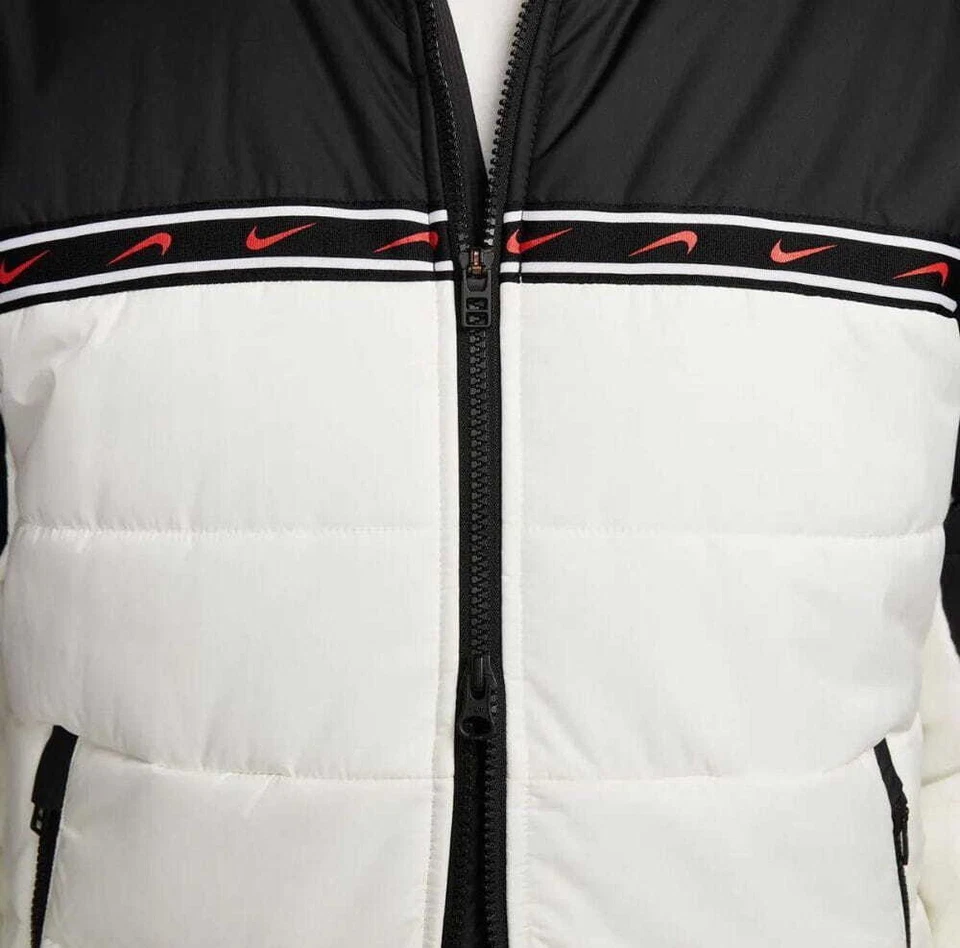 DX2037-133 Nike Therma-FIT Hombre Chaqueta Ropa Deportiva Blanco/Negro Chaque... - Imagen 4 de 4