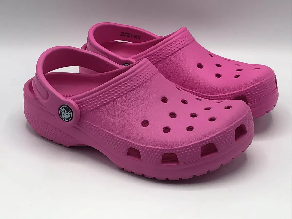 Crocs Classic Clog Youth Size 3 Electric Pink 204536 6QQ New