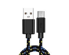 MicroUSB 3ft USB Cable Charger Cord Power Wire Sync Fast Charge for Cell Phones