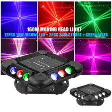 4-in-1 150W 12LED Storm Rotating Beam Light Strobe Laser Stage Moving Head Light