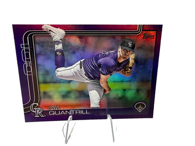 Cal Quantrill 2025 Topps Series 1 Purple Foil /250 #301 Rockies