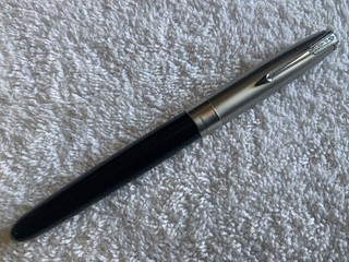 Parker 51 Vacumatic Black with Silver Filled Cap Blue Diamond