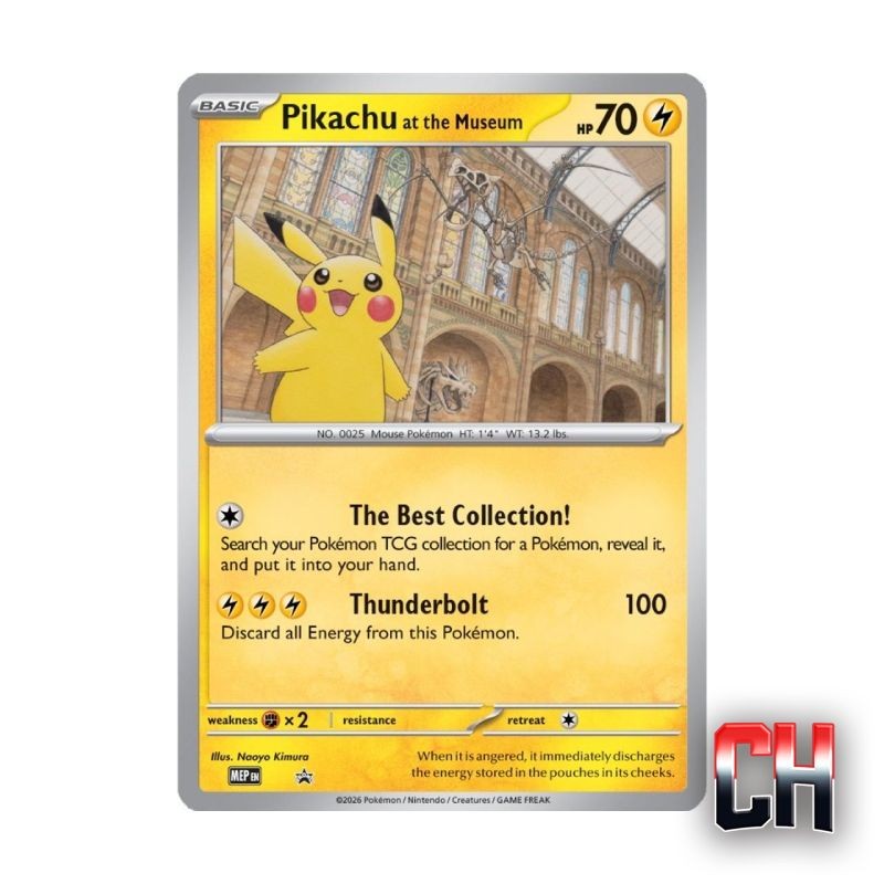 Pikachu at the Museum Jumbo Promo card Sealed