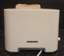Daewoo 2-Slice Cream Toaster Defrost Reheat & Cancel Functions 800W - Tested ✅