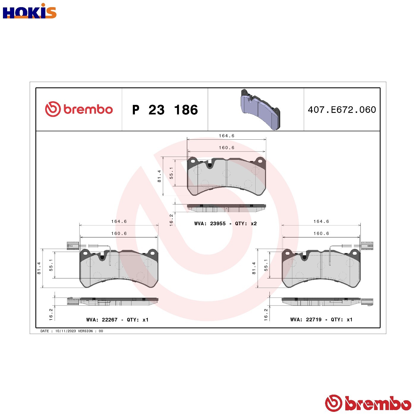 Brembo Front P23186 Brake Pads Fits Alfa Romeo Maserati Giulia Grecale Stelvio - Image 15