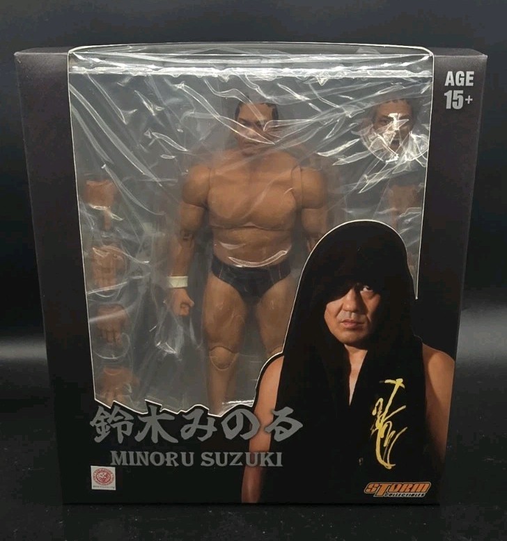 USED NJPW Storm Collectibles Minoru Suzuki Action Figure Missing