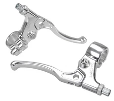 Dia-Compe Tech 5 NON-LOCKING BMX freestyle brake levers lever set - SILVER