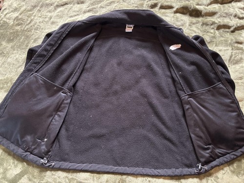 The North Face Jacket Mens Medium Black Fleece Softshell Full Zip Windbreaker - Picture 16 of 17