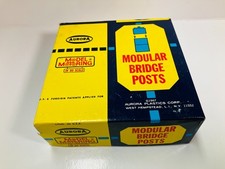 1967 AURORA 1591 MODULAR BRIDGE POSTS Orange 75 Piece BRAND NEW