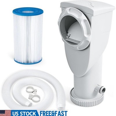 2-in-1 Filter Pump & Skimmer Above-Ground Pools Efficient Water Cleaning New