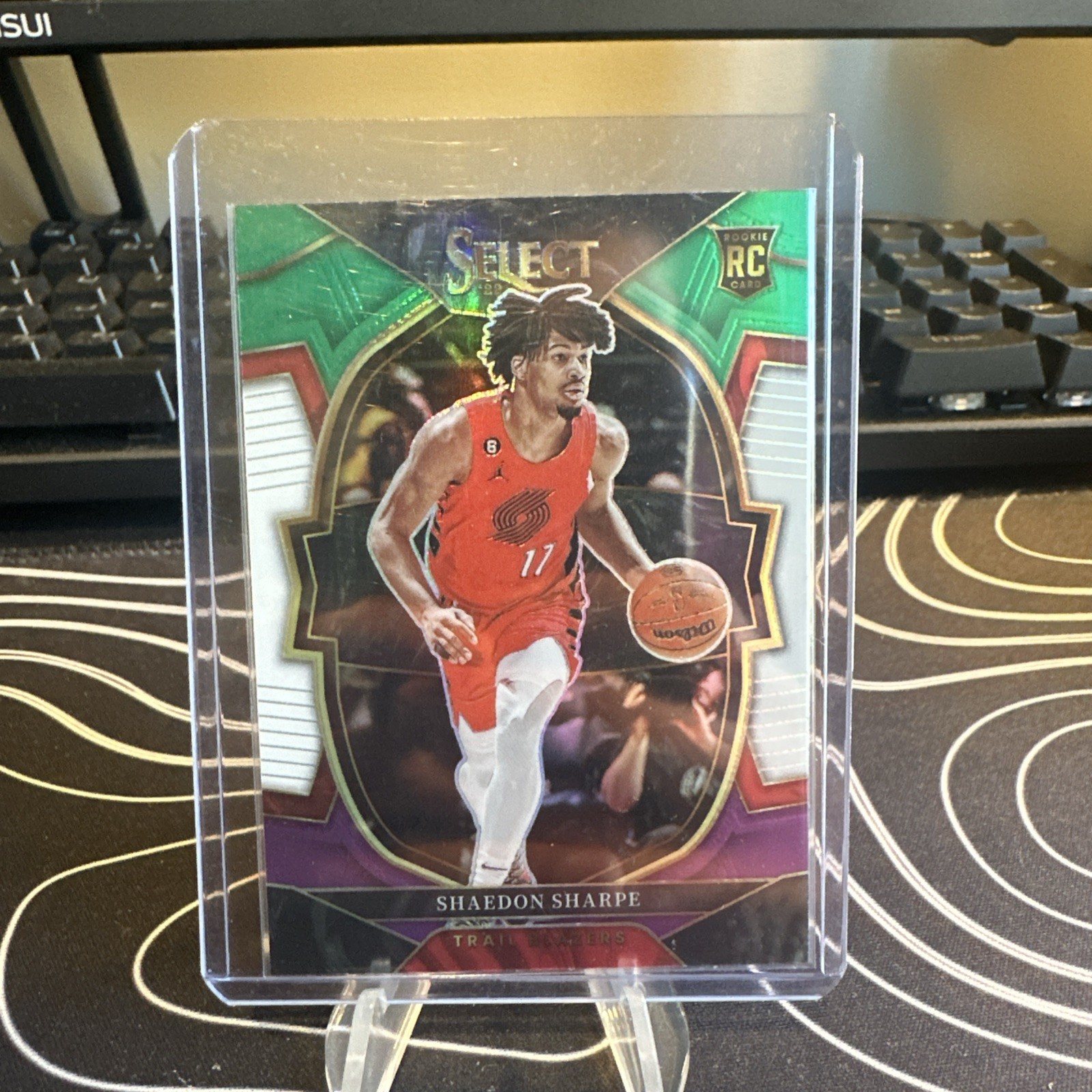 2022-23 Panini Select - Concourse Shaedon Sharpe #71 Green White Purple Prizm...