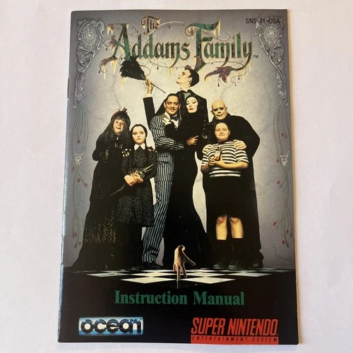 The Addams Family (Super Nintendo SNES, 1992) Authentic Manual Only