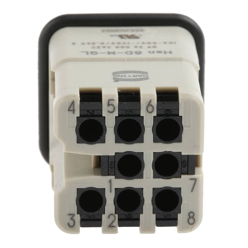 Insert mâle HARTING 09360082632 boîtier isolant haute résistance thermique - 2