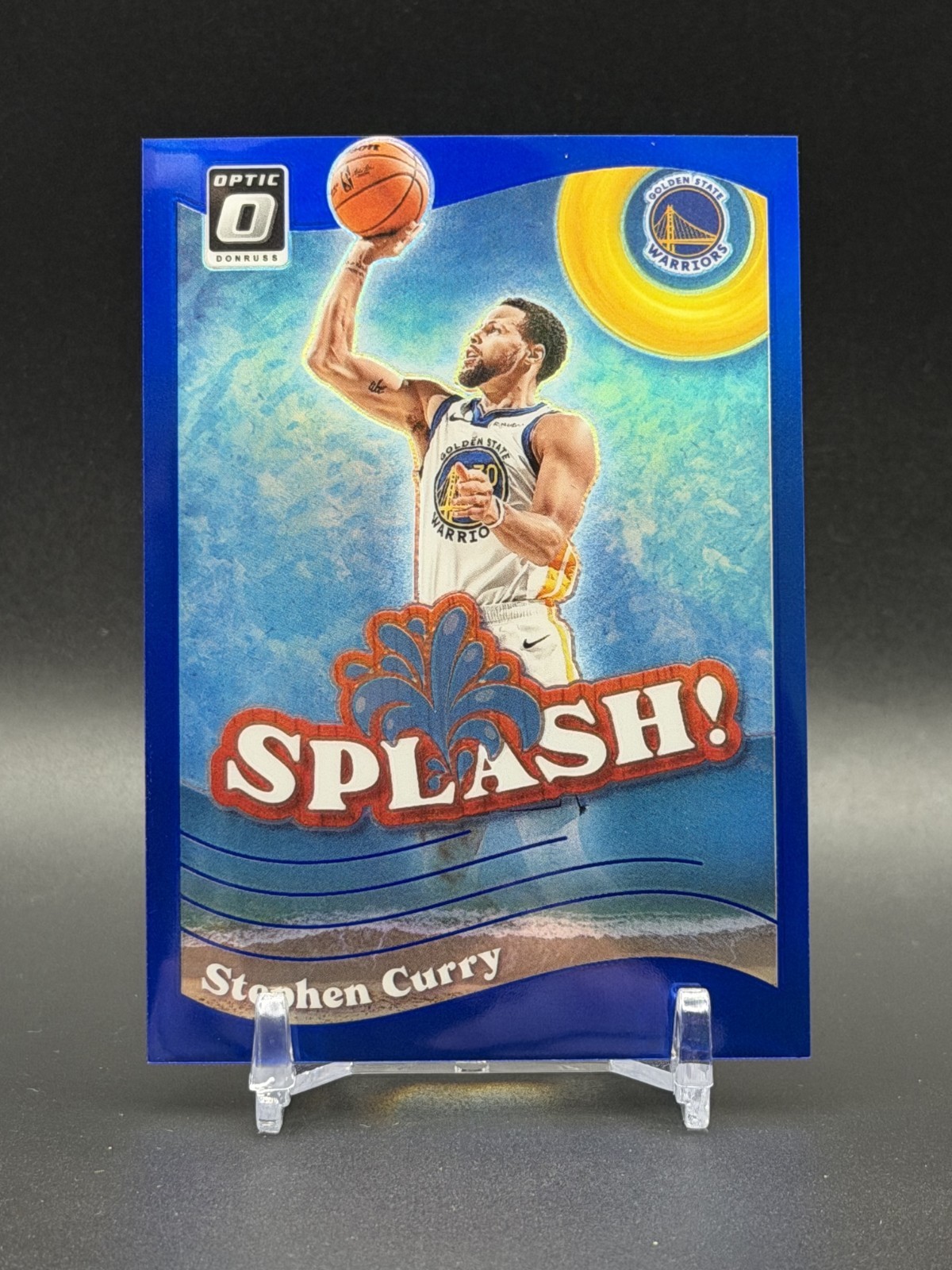 2023-24 Donruss Optic Basketball Stephen Curry Splash Blue /85 GS Warriors