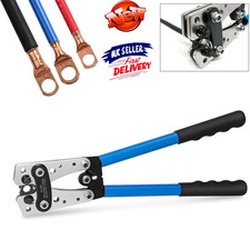 Heavy Duty Battery Cable Crimping Tool Wire Lug Crimper Terminal Copper Lugs Kit