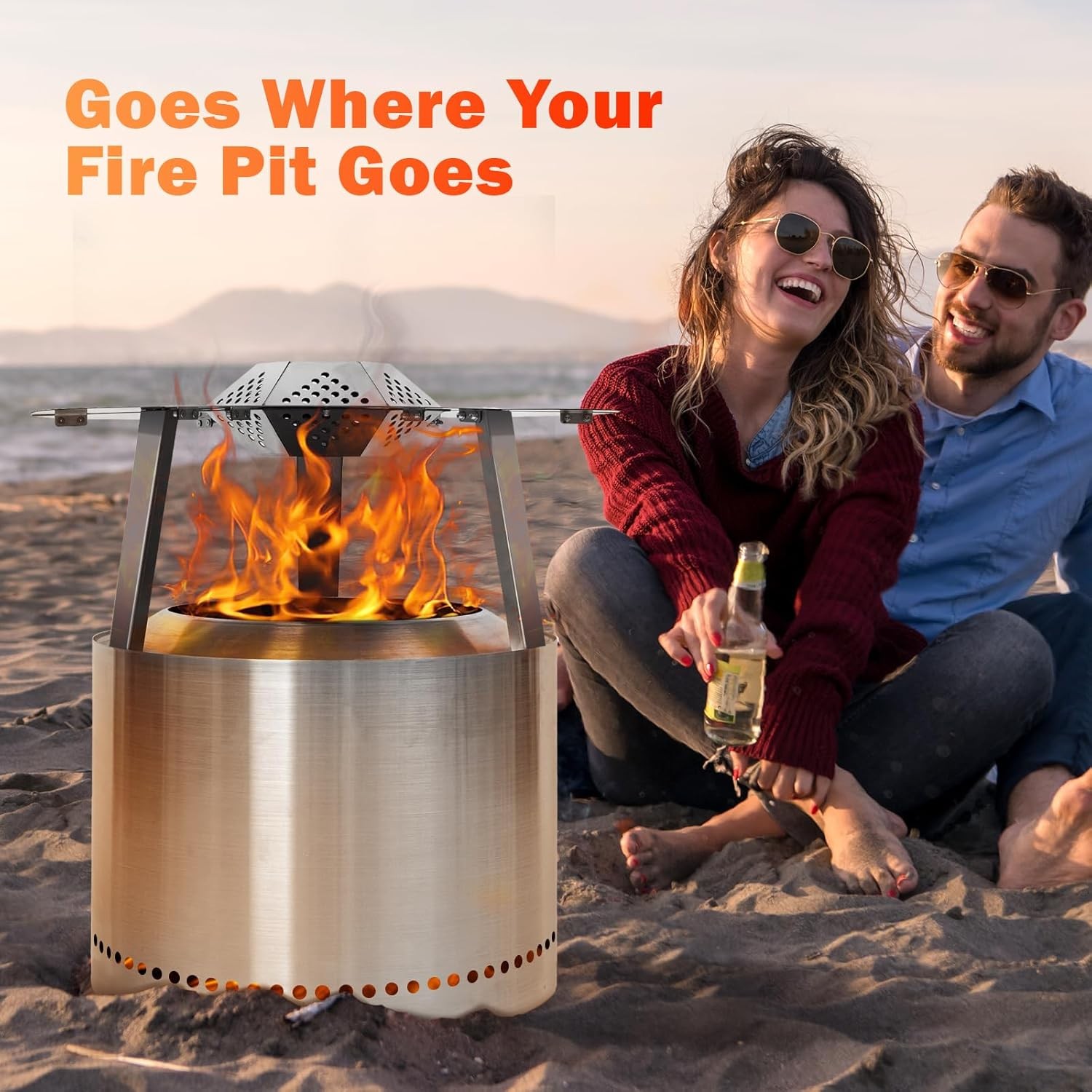 Heat Deflector for Solo Stove Bonfire 19.5", for Fire Pit Captures Warmth-Mag...