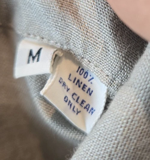 Shamask Original Shirt Womens M Grey 100% Linen Sleeveless Made USA Asymmetrical - Image 4 of 4