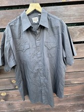 Vintage Ely Cattleman Shirt Mens Black Pearl Snap Western 2XLarge Cowboy