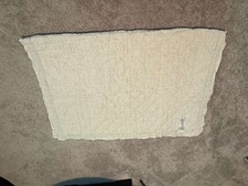 Pottery Barn Kids Linen Quilted Toddler Blanket 38x50 Inch Oatmeal/Flax