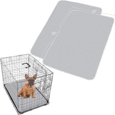 Dog Crate Mat and Washable Pee Pads for Dogs 2 Pack30"X19", Waterproof Non-Sl...