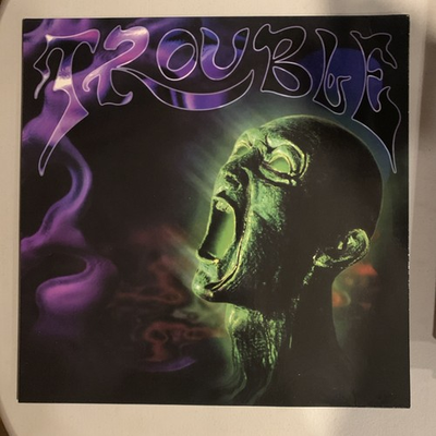 #ad Trouble LP Green Netherland Press VG Plastic Green Head 2022 Reissue $32.00