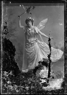 Photo:Unidentified Woman Fairy Costume Studio Portrait ca 1873 1916