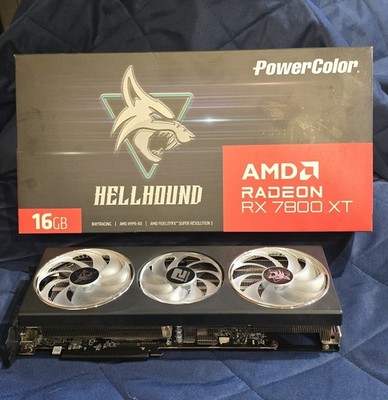 RX 7800 XT 16GB GDDR6 PowerColor Hellhound AMD Radeon Graphics Card