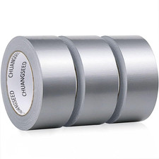 3 Pack Silver Waterproof Duct Tape 50Mm X 27.4M Heavy Duty Strong Gaffer Tape fo 0.27 per metre