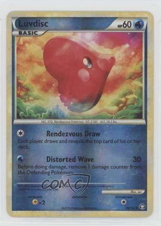 Luvdisc Reverse Foil Pokémon HeartGold & SoulSilver Triumphant #39 2010