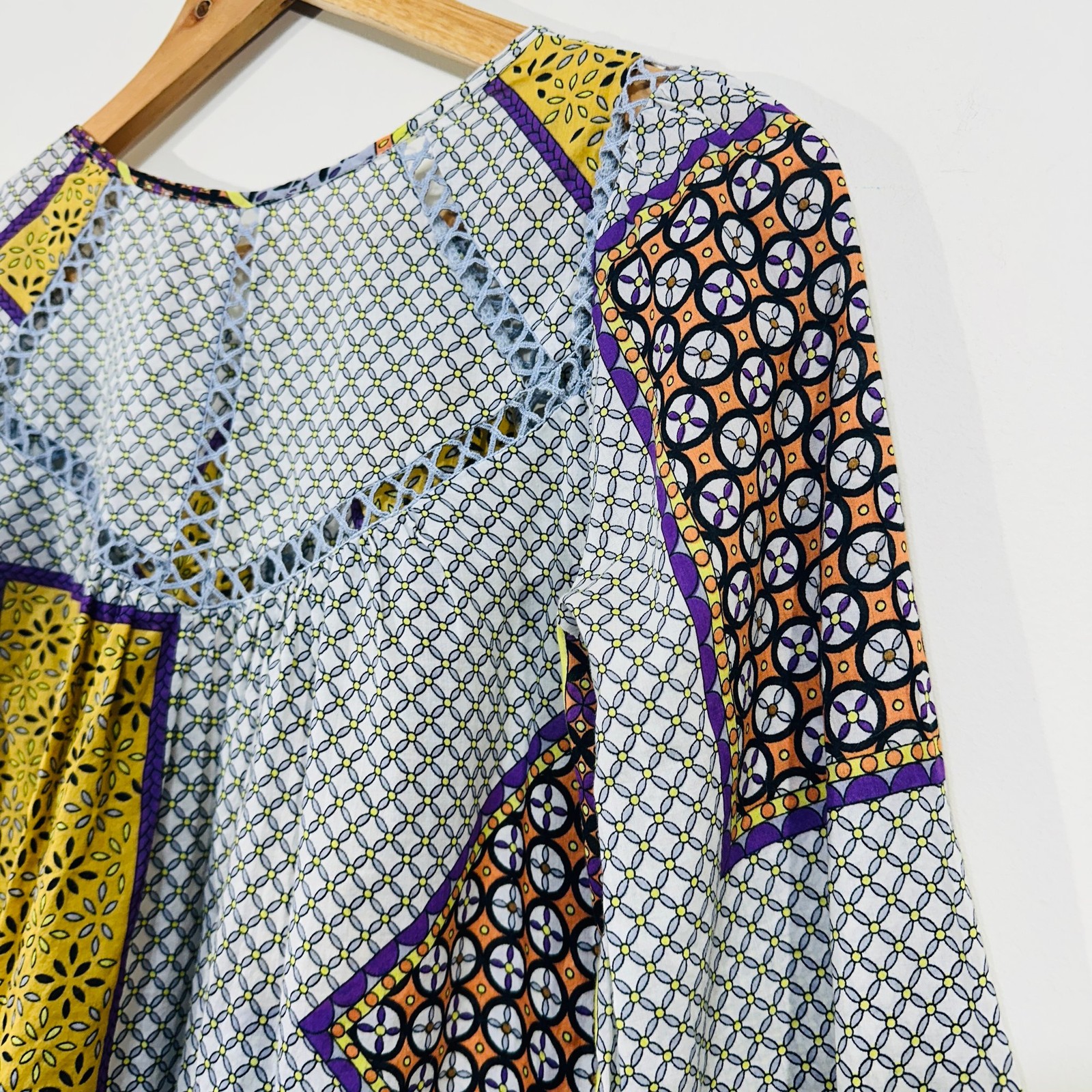 Zimmermann Printed Blouse Patchwork Geometric Pat… - image 21
