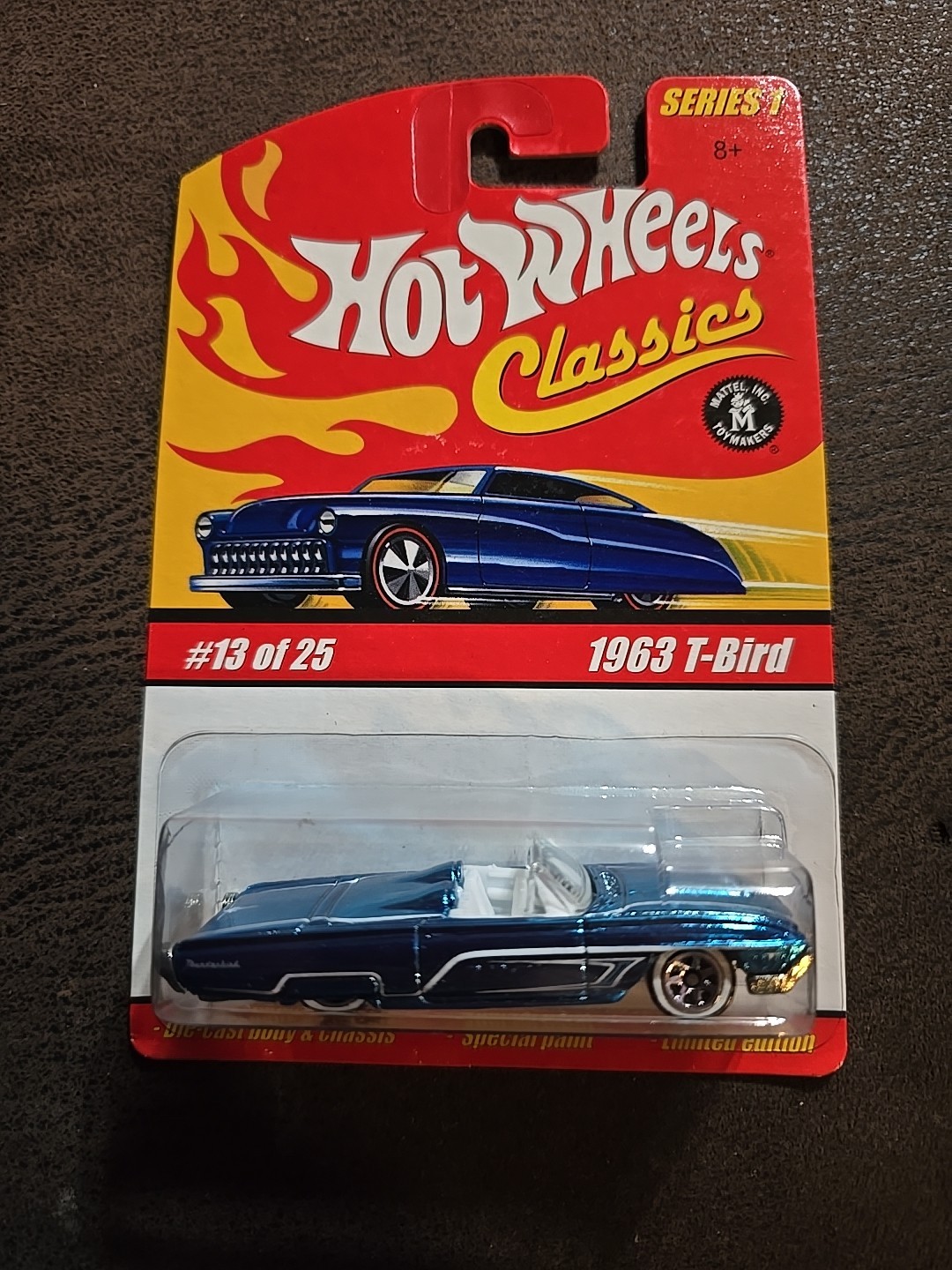 2004 Hot Wheels Classics Series 1 13/25 1963 T-BIRD Free Shipping BLUE (Tt)