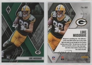 2023 Panini Phoenix Rookies Green /25 Luke Musgrave #160 Rookie RC