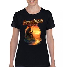 Bigfoot Fishing Legend T-Shirt Sasquatch Hide and Seek Champion Women's Tee