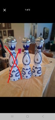 Lot Of 2 Clase Azul Reposado Tequila White And Blue Empty Bottle 750ml Rinsed